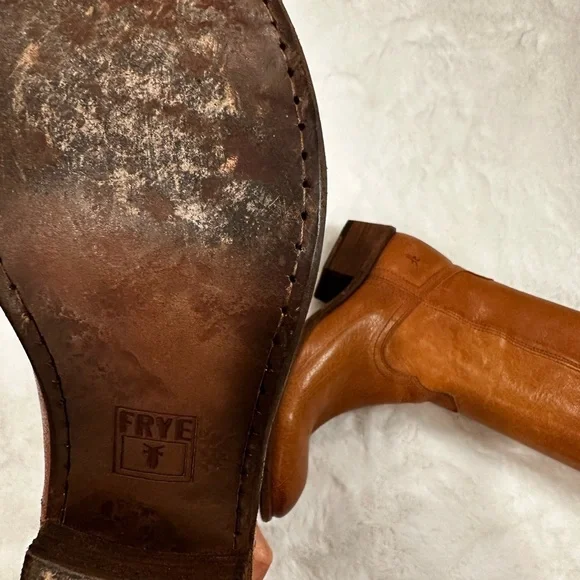 Frye Women's Tan Leather Boots - Picture 8 of 13
